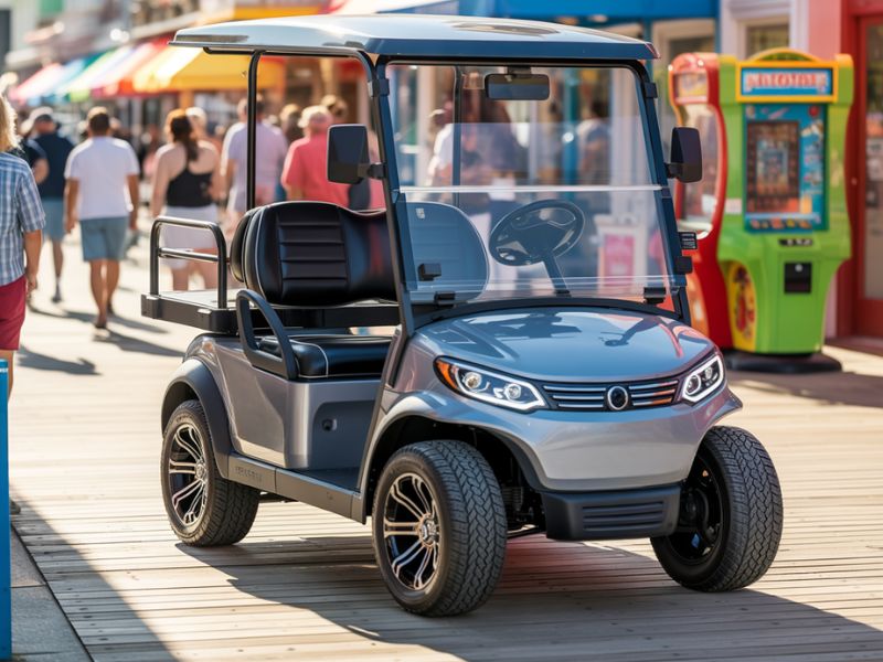 Silver Electric Utility Golf Cart in Ocean City