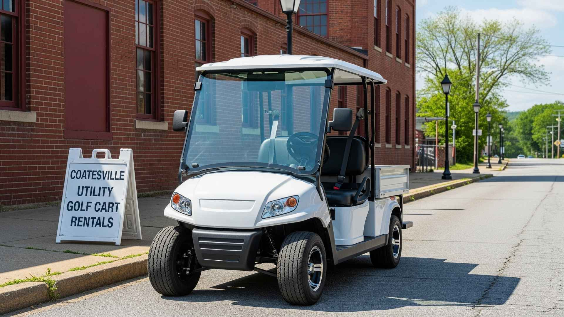 Utility 2 Seater Street Legal Electric Golf Cart Rental in Coatesville PA